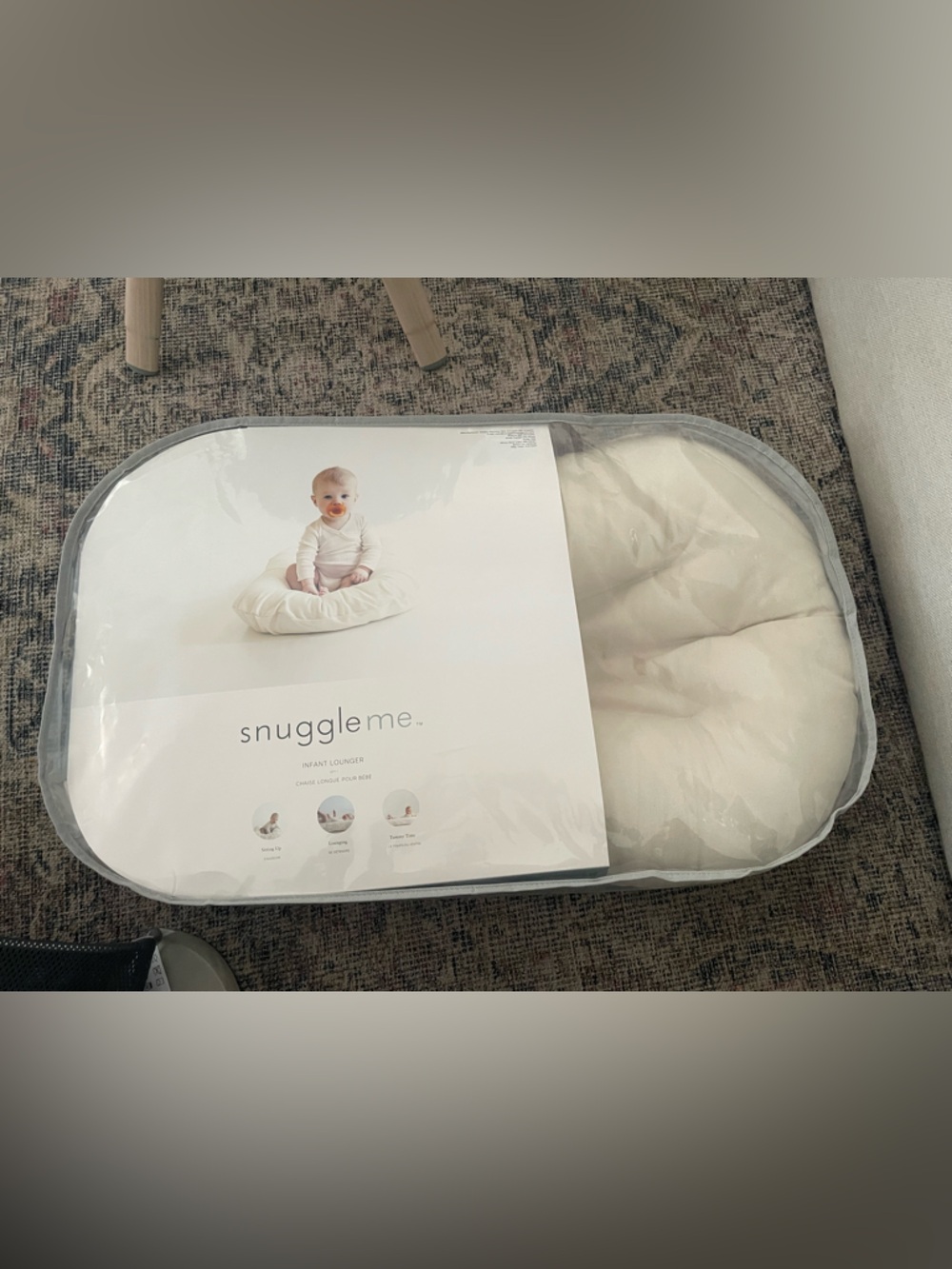 snuggleme Organic Infant Lounger - Cream